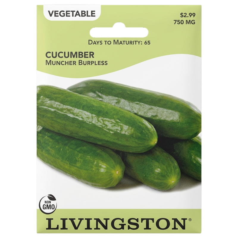 Cucumber Muncher Burpless non-GMO garden seeds for home growers in Galion.