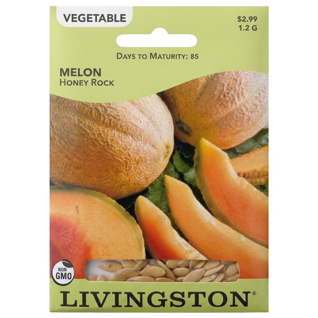 Melon Honey Rock non-GMO garden seeds for home growers in Galion, OH.