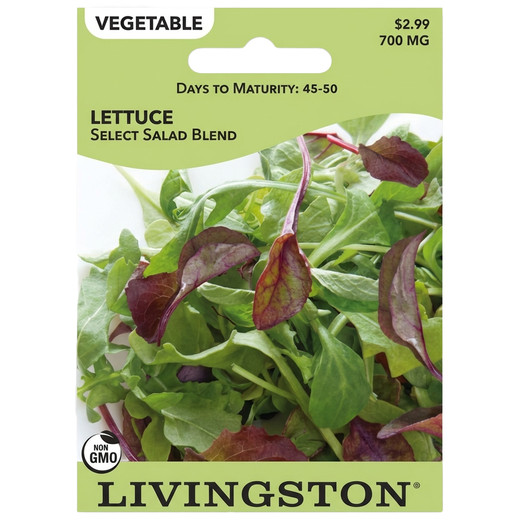 Lettuce Select Salad Blend non-GMO garden seeds for home growers in Galion, OH.