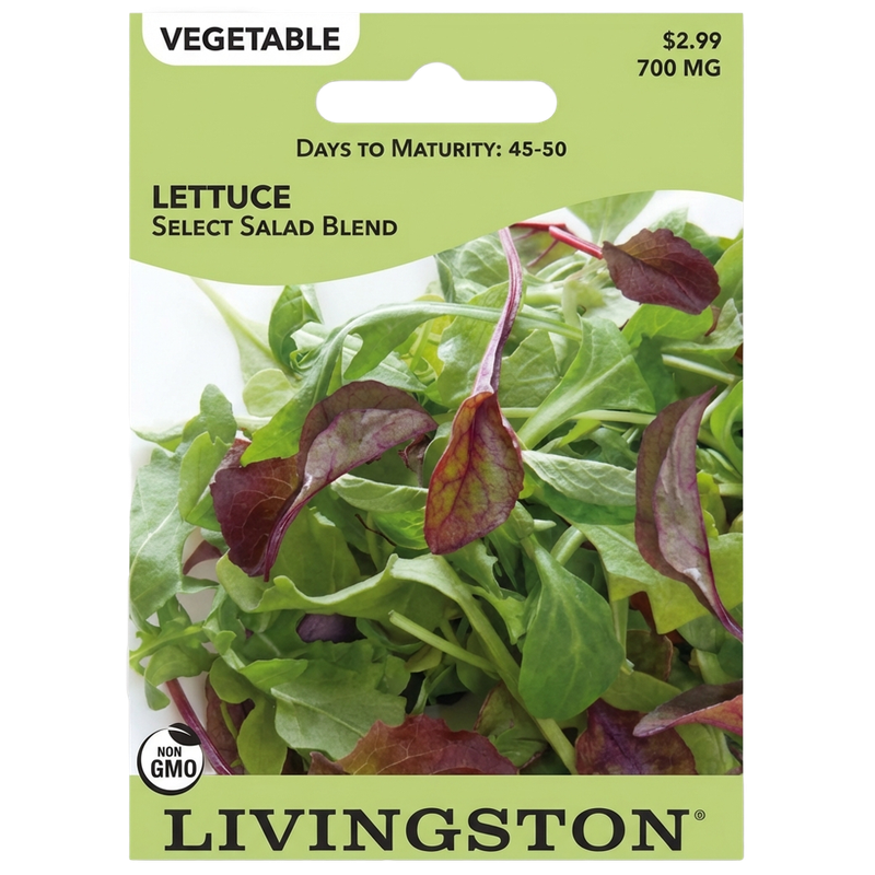 Lettuce Select Salad Blend non-GMO garden seeds for home growers in Galion, OH.