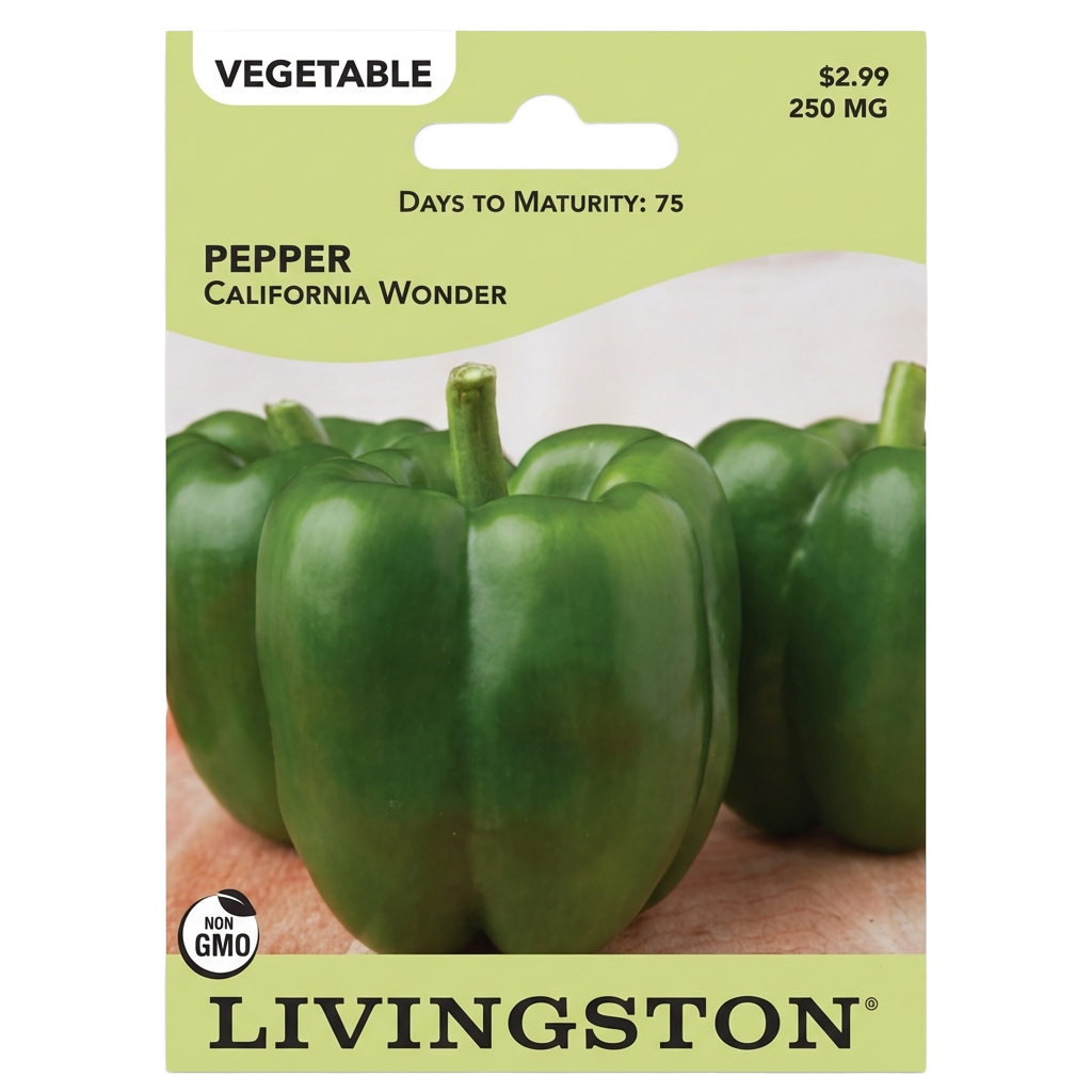 Pepper California Wonder seeds in Galion for classic heirloom bell pepper harvests.