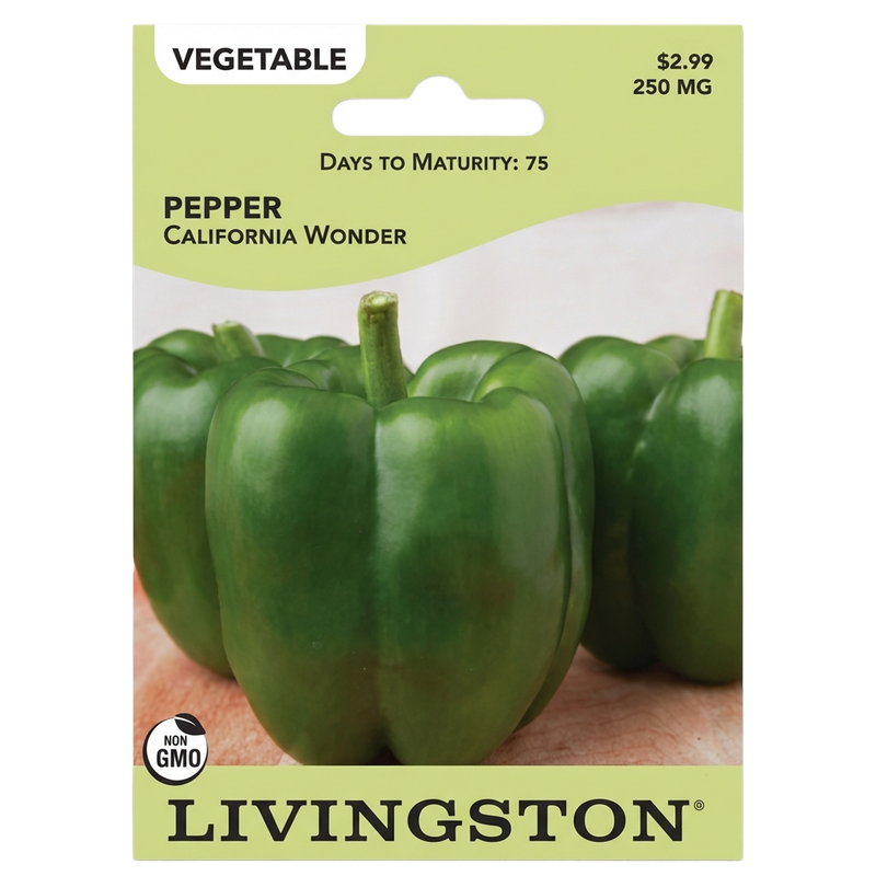 Pepper California Wonder seeds in Galion for classic heirloom bell pepper harvests.