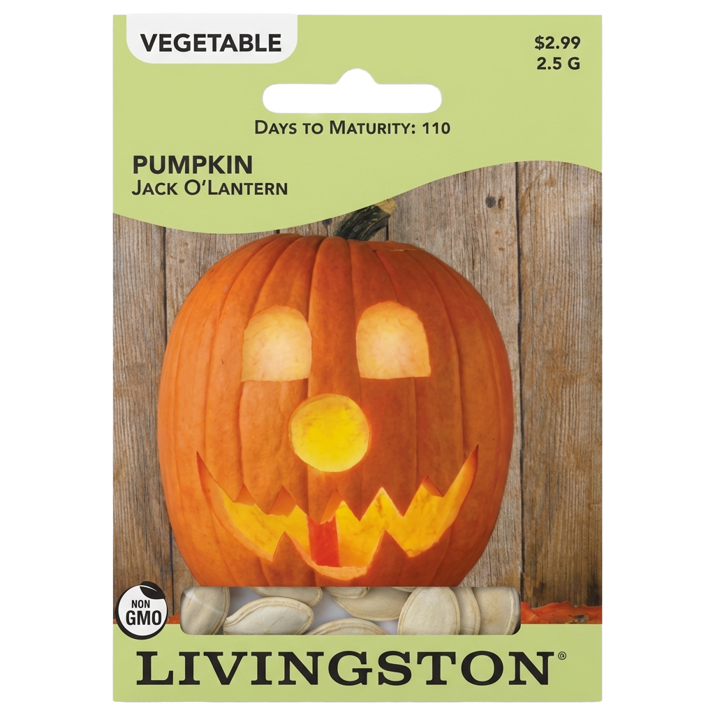 Pumpkin Jack O’Lantern seeds in Galion for classic non-GMO Halloween harvests.