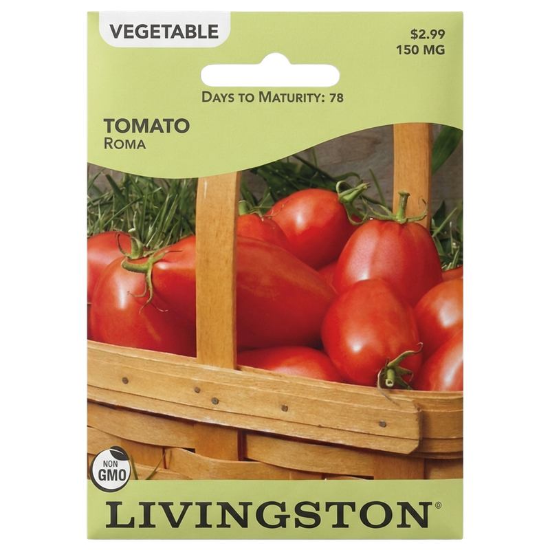 Tomato Roma seeds in Galion for high-yield, non-GMO paste tomato harvests.