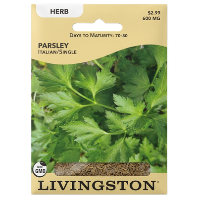 Parsley Italian/Single seeds in Galion for flat-leaf, non-GMO herb harvests.