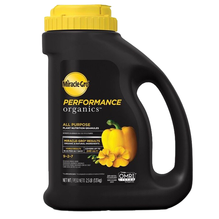 Miracle-Gro Performance Organics All Purpose plant food for organic gardens in Galion, OH.