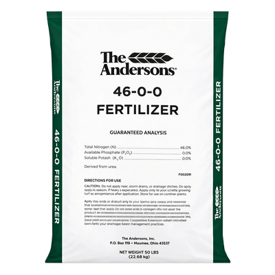 OHIGRO 46-0-0 nitrogen fertilizer 50 lb bag front view