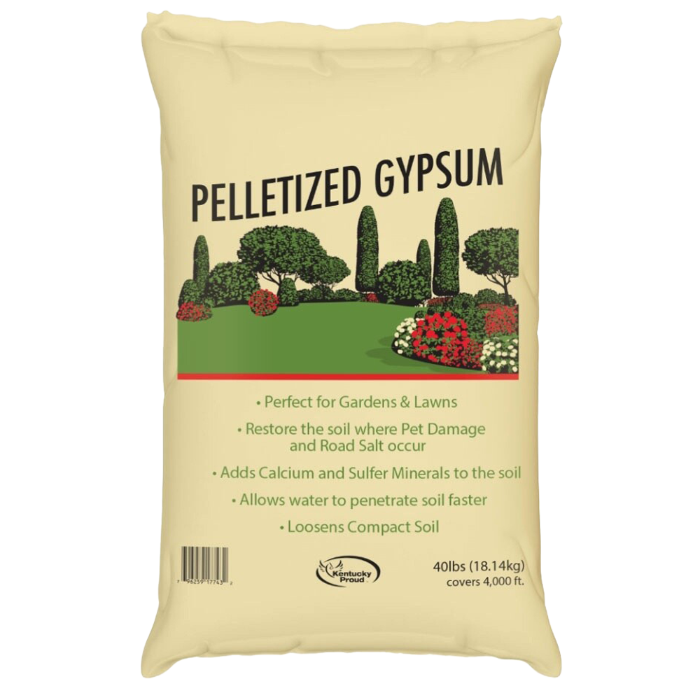 Front view of pelletized gypsum 40 lb soil amendment — LibertyFHG Galion OH