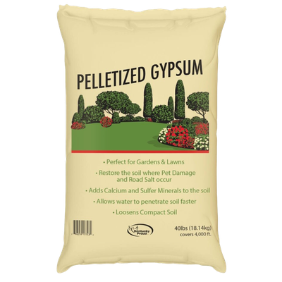 Front view of pelletized gypsum 40 lb soil amendment — LibertyFHG Galion OH