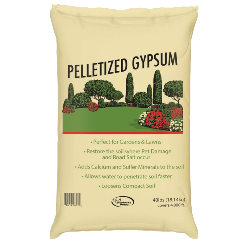 Front view of pelletized gypsum 40 lb soil amendment — LibertyFHG Galion OH