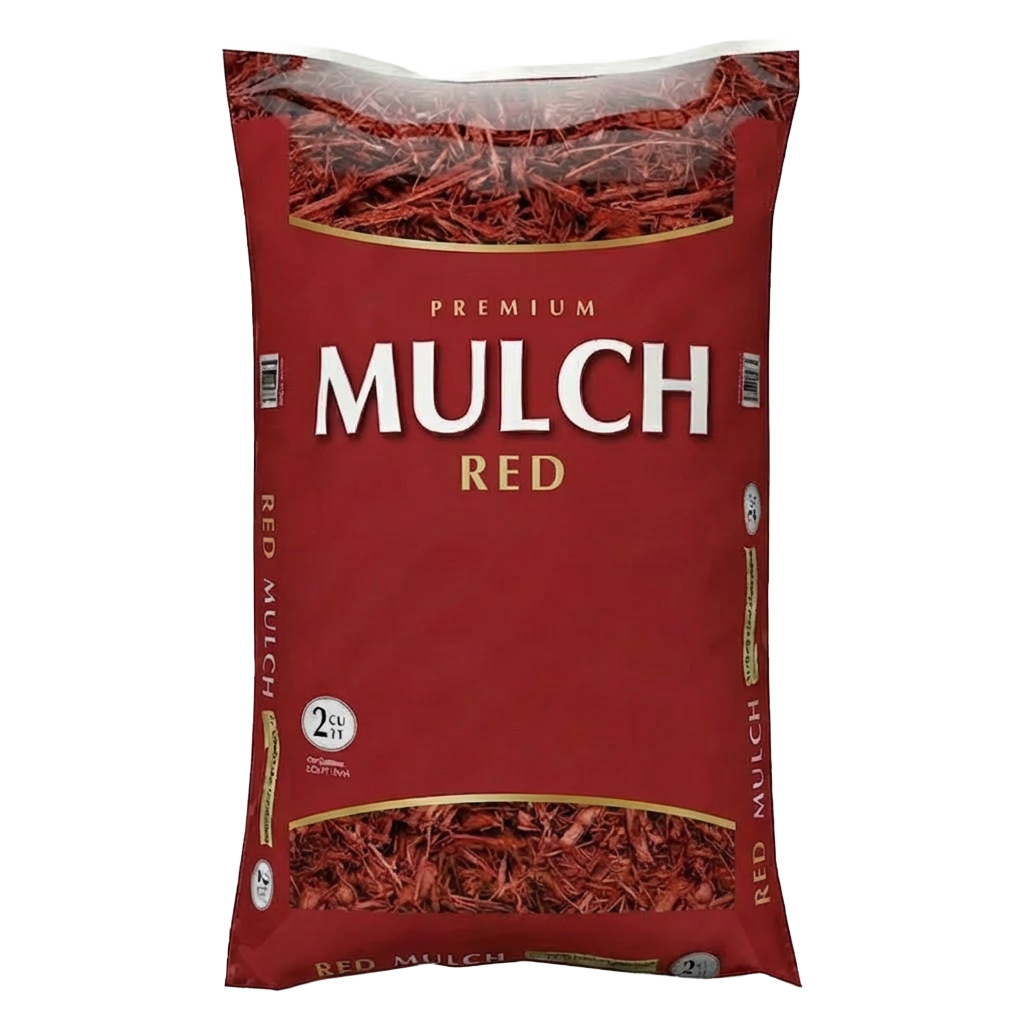 red mulch for landscaping beds and garden areas