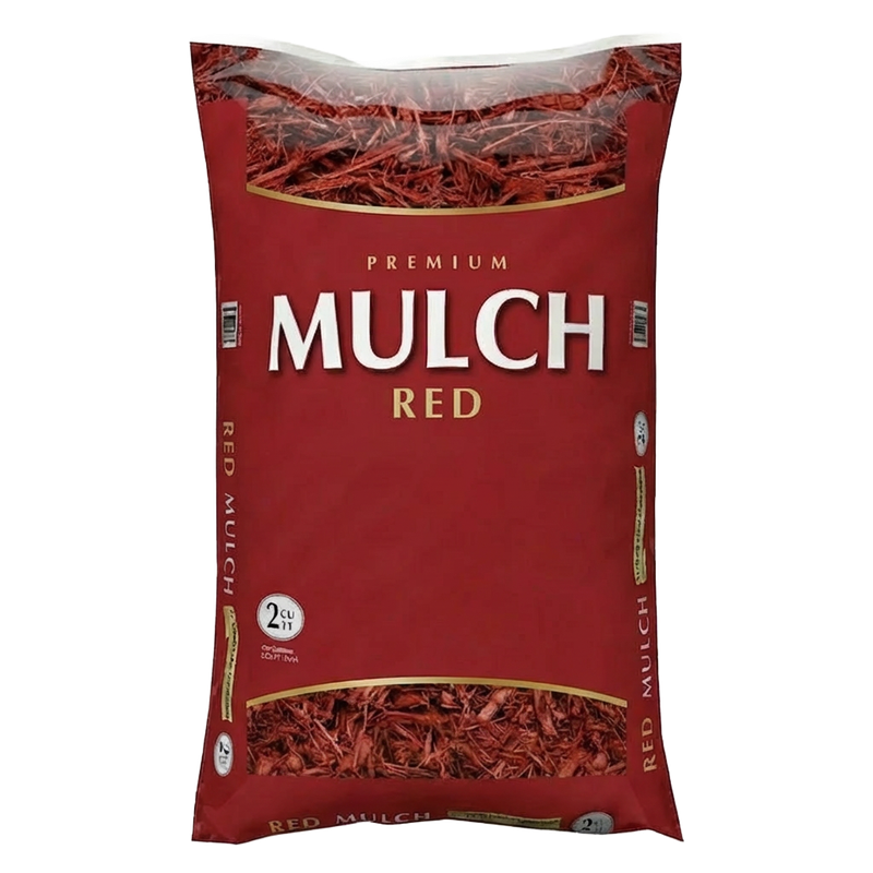 red mulch for landscaping beds and garden areas