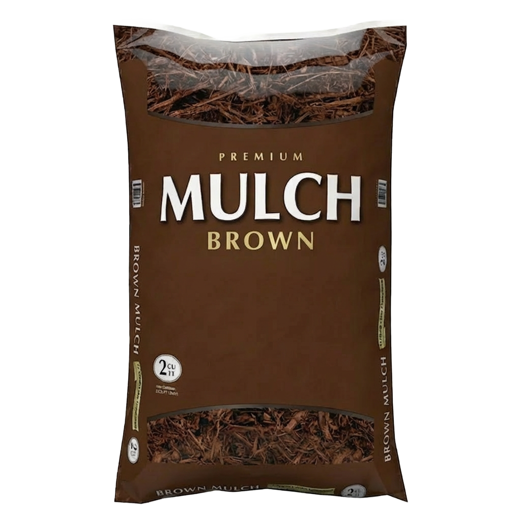brown mulch for landscaping beds and garden areas