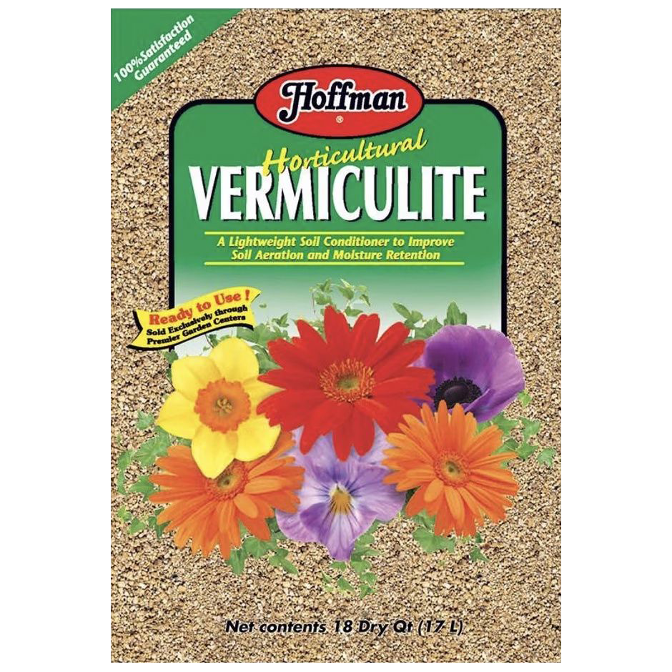 Front view of Hoffman Horticulture vermiculite 18 qt bag — LibertyFHG Galion OH