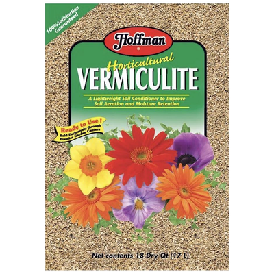 Front view of Hoffman Horticulture vermiculite 18 qt bag — LibertyFHG Galion OH