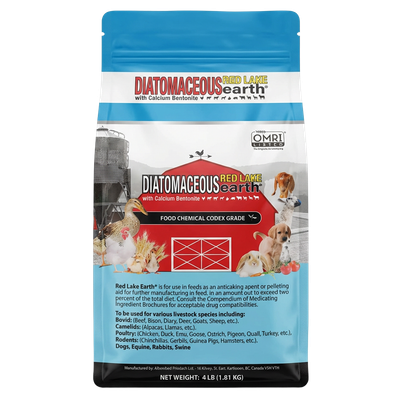 Front view of Red Lake Diatomaceous Earth 4 lb bag — LibertyFHG Galion OH