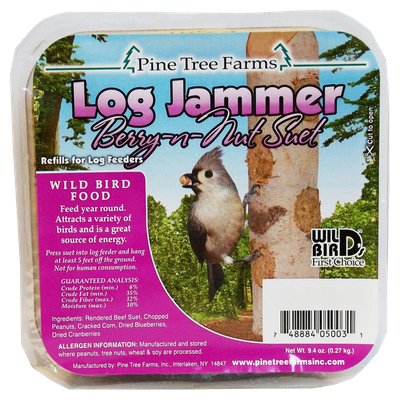 Pine Tree Farms Log Jammer Suet Plugs - Berry-N-Nut (9.4 oz) Liberty FHG Galion