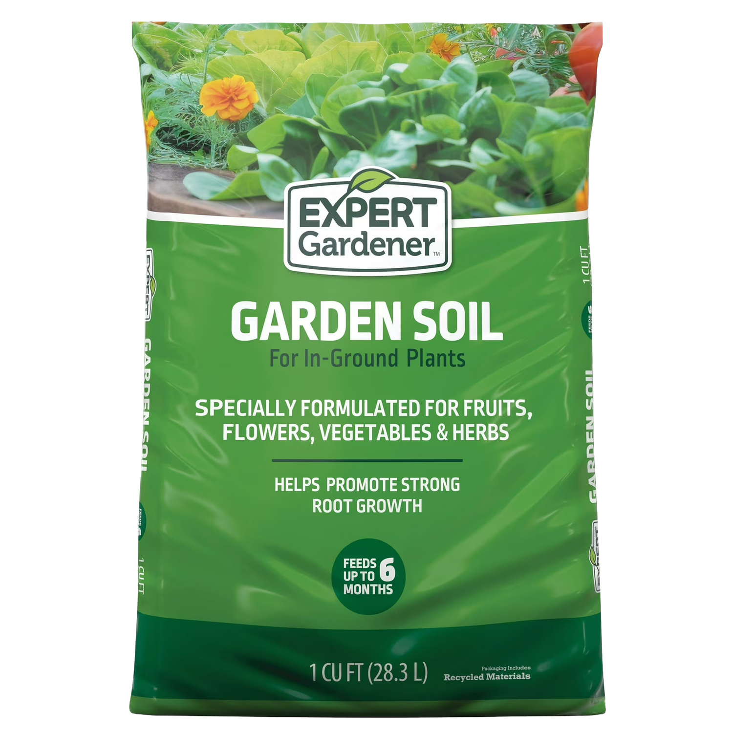 Front view of Expert Gardener Garden Soil 1 cu ft bag — LibertyFHG Galion OH