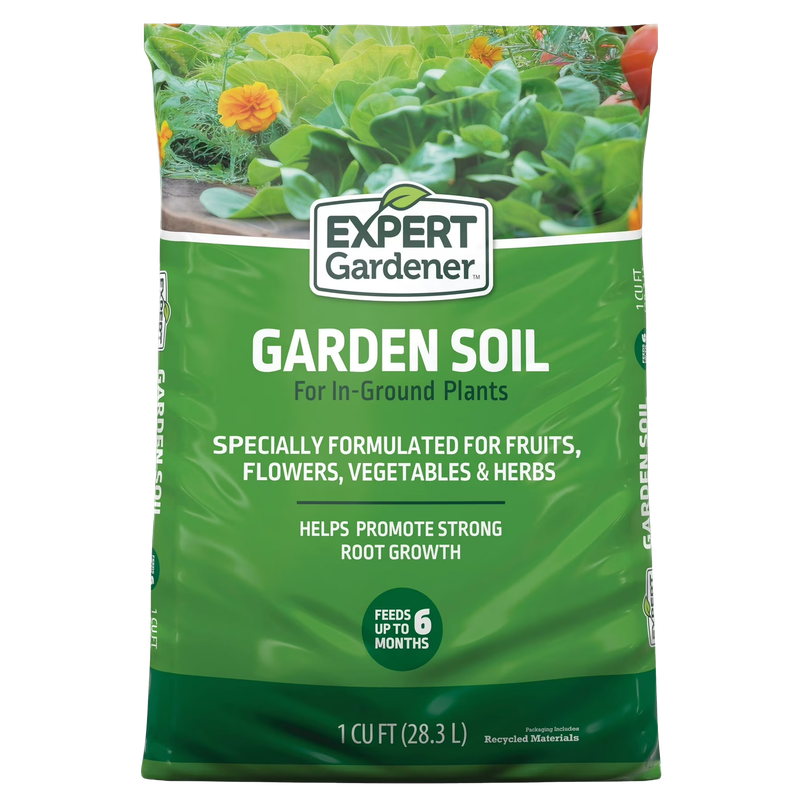 Front view of Expert Gardener Garden Soil 1 cu ft bag — LibertyFHG Galion OH