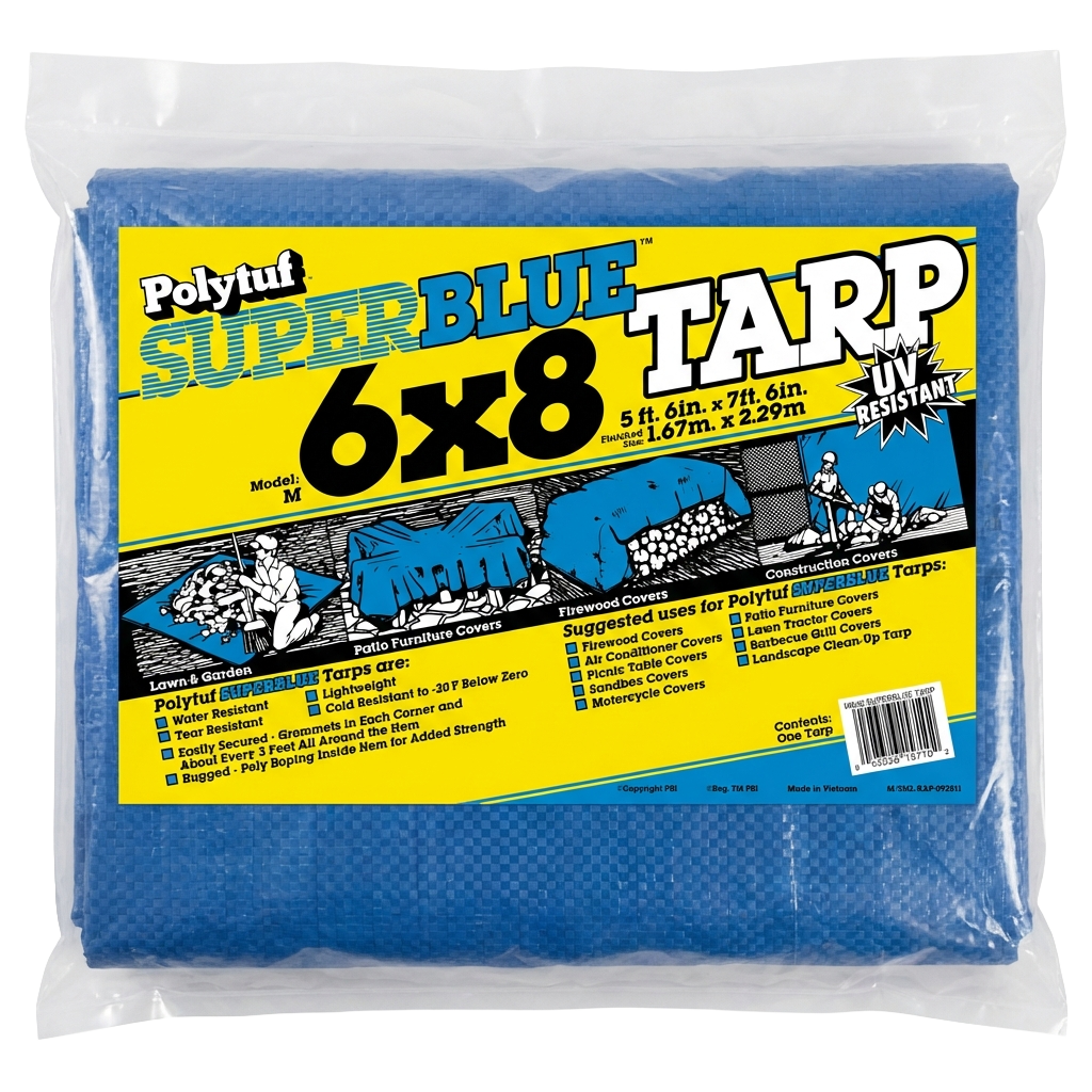 Polytuf SuperBlue® Tarp-UV 2.3oz (6 x 8)