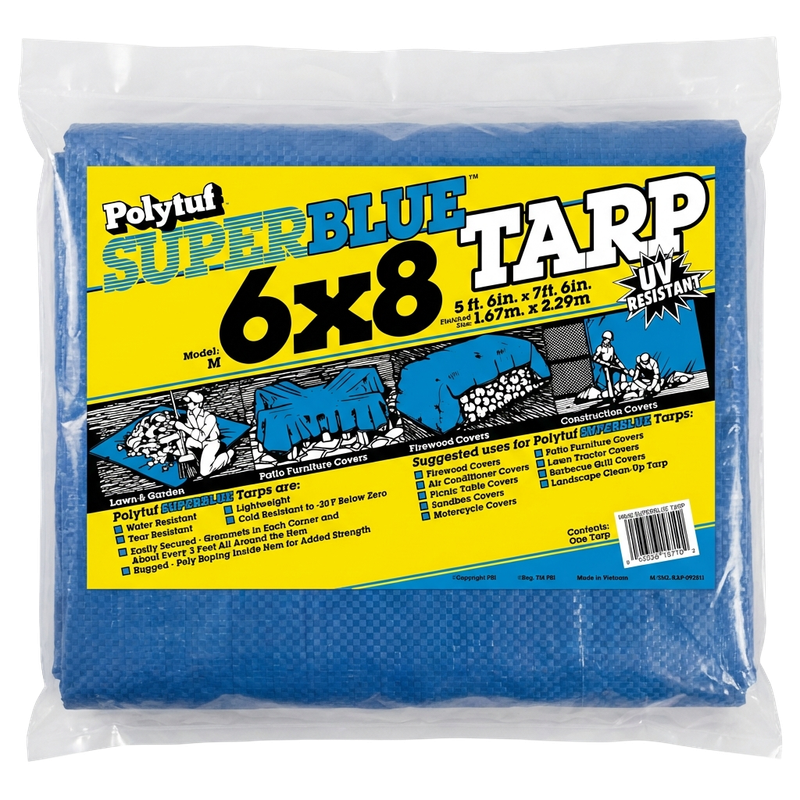 Polytuf SuperBlue® Tarp-UV 2.3oz (6 x 8)