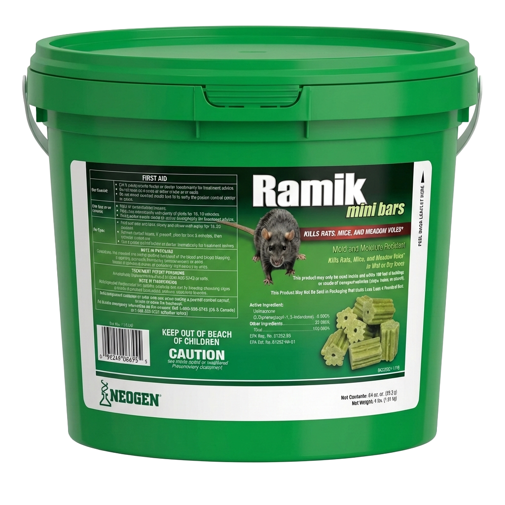 Ramik Mini Bars 4lb tub for effective rodent control in North Robinson