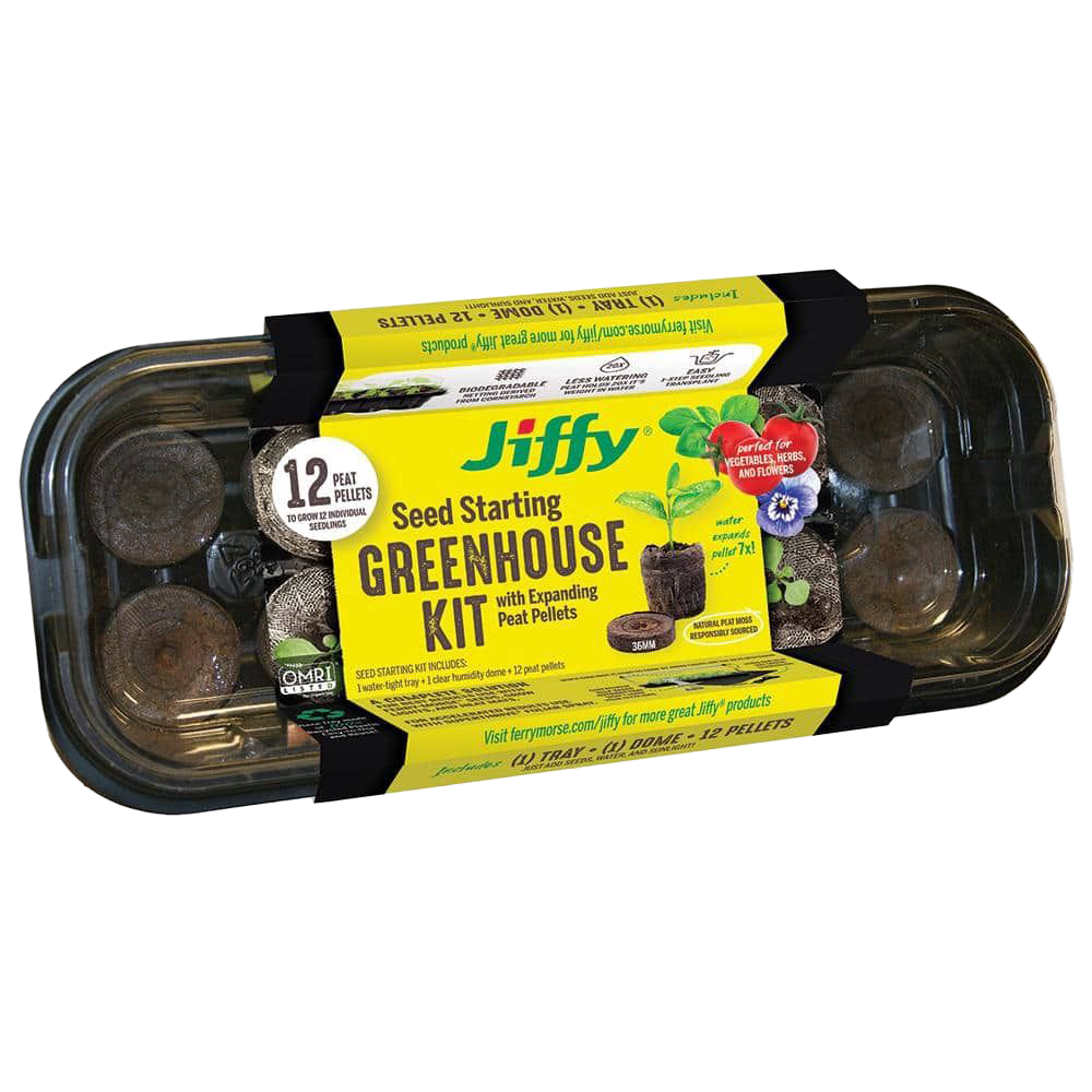 jiffy seed starting greenhouse kit for flowers vegetables and herbs