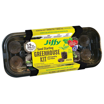 jiffy seed starting greenhouse kit for flowers vegetables and herbs