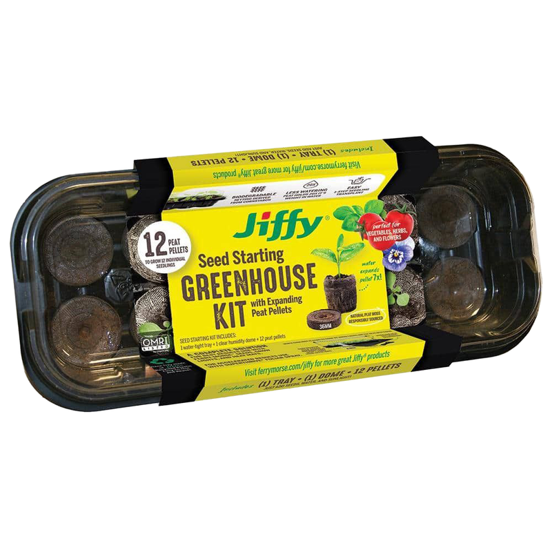 jiffy seed starting greenhouse kit for flowers vegetables and herbs