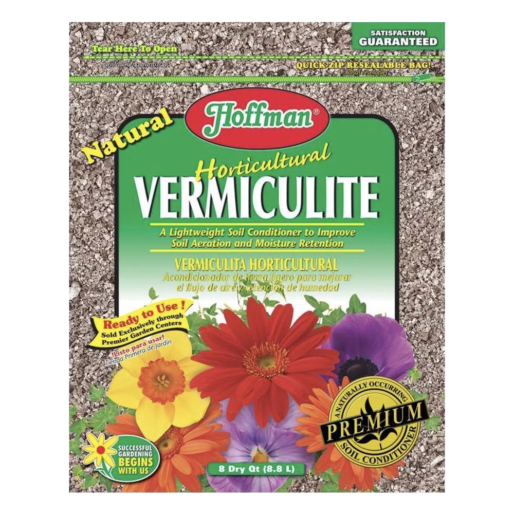 Front view of Hoffman Horticulture vermiculite 8 qt bag — LibertyFHG Galion OH