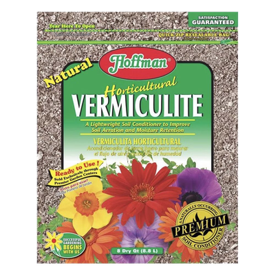 Front view of Hoffman Horticulture vermiculite 8 qt bag — LibertyFHG Galion OH