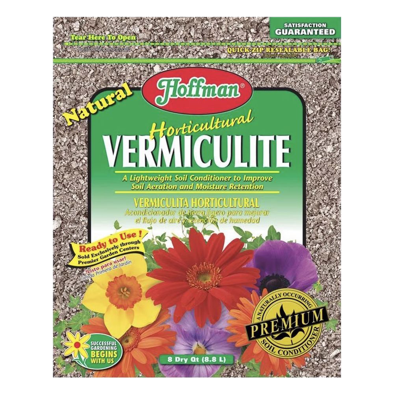Front view of Hoffman Horticulture vermiculite 8 qt bag — LibertyFHG Galion OH