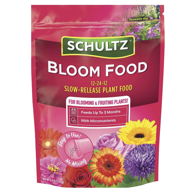 Schultz Bloom Plus slow-release flower fertilizer in North Robinson, OH