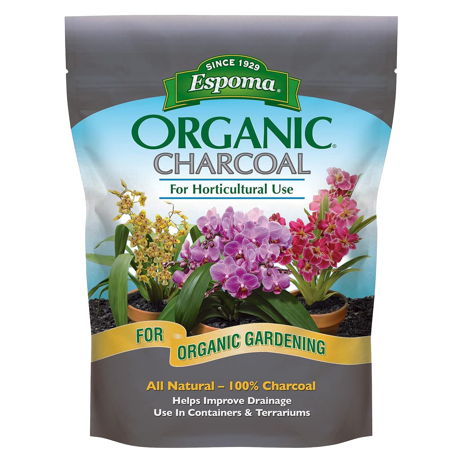 Front view of Espoma Organic Horticultural Charcoal 4 qt bag — LibertyFHG Galion OH