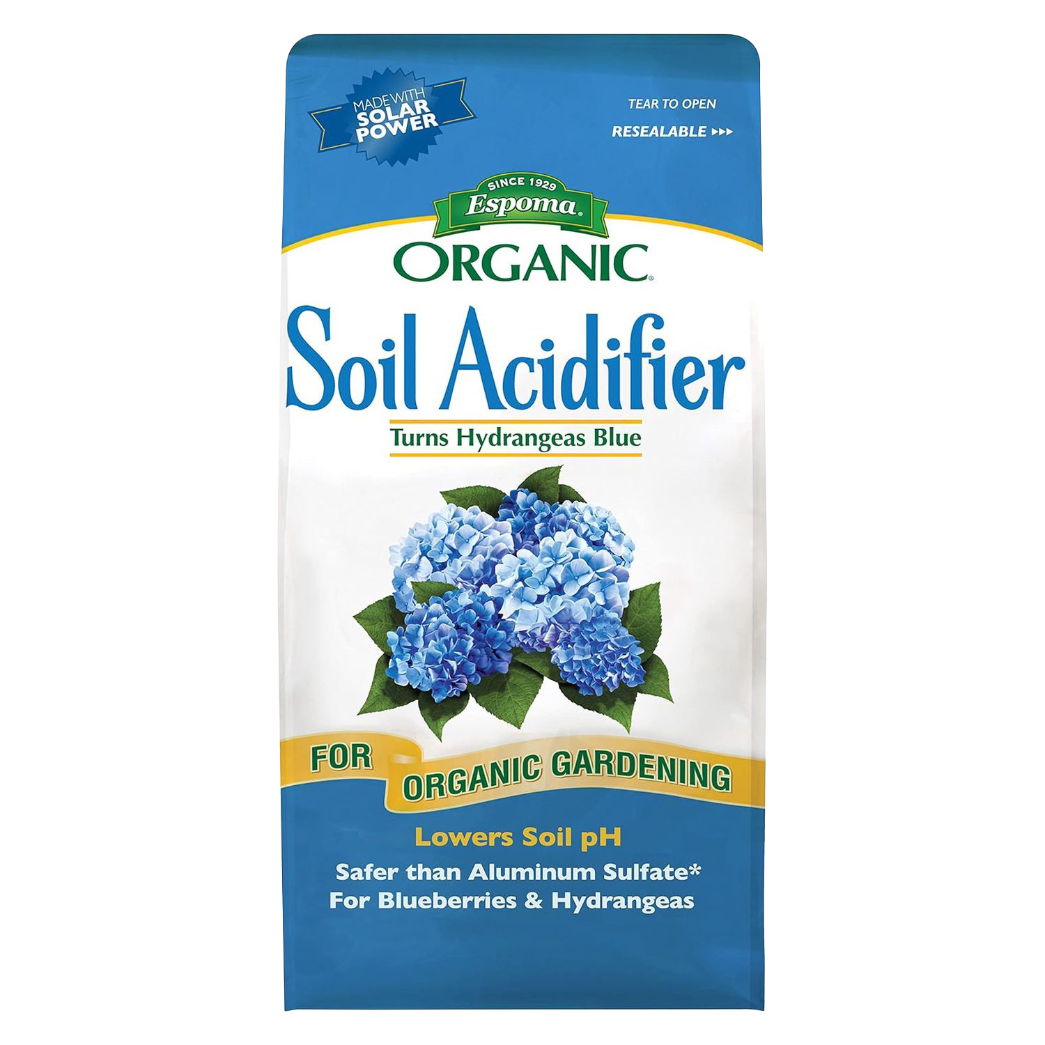 Espoma Organic Soil Acidifier 6 lb bag for blue hydrangeas in Crestline, OH