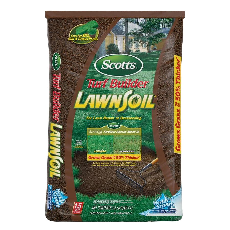 Front view of Scotts Turf Builder Lawn Soil 1.5 cu ft bag — LibertyFHG Galion OH