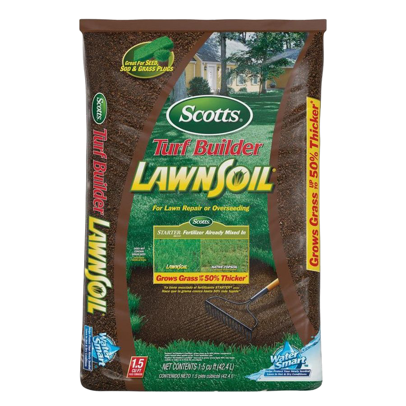 Front view of Scotts Turf Builder Lawn Soil 1.5 cu ft bag — LibertyFHG Galion OH