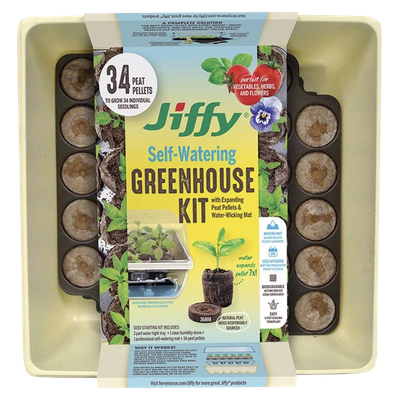 jiffy seed starting greenhouse kit for flowers vegetables and herbs