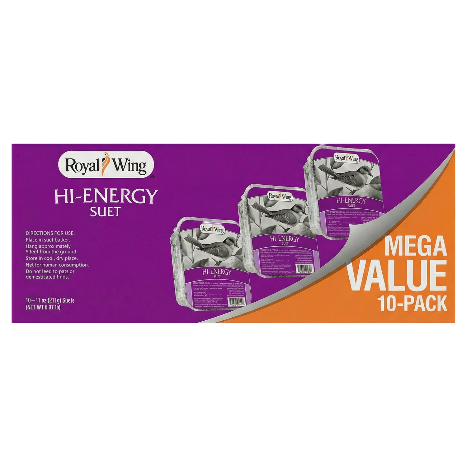 Front view of Royal Wing Hi-Energy Suet pack of 10 — LibertyFHG Galion OH