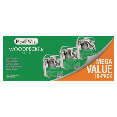 Front view of Royal Wing Woodpecker Suet pack of 10 — LibertyFHG Galion OH