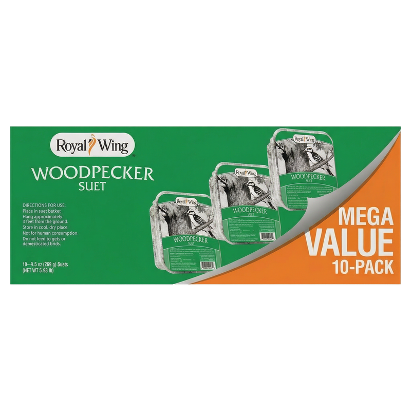 Front view of Royal Wing Woodpecker Suet pack of 10 — LibertyFHG Galion OH