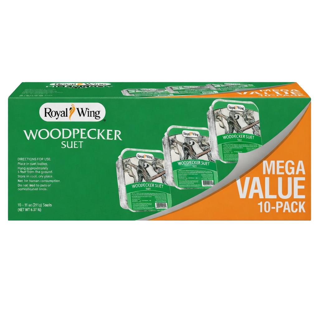 Front view of Royal Wing Woodpecker Suet pack of 10 — LibertyFHG Galion OH
