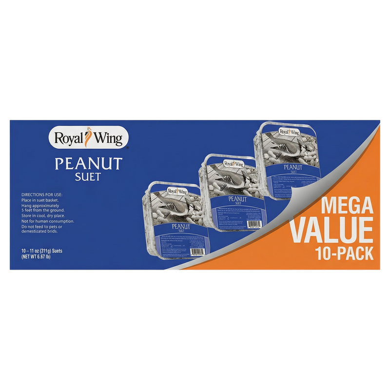 Front view of Royal Wing Peanut Suet pack of 10 — LibertyFHG Galion OH