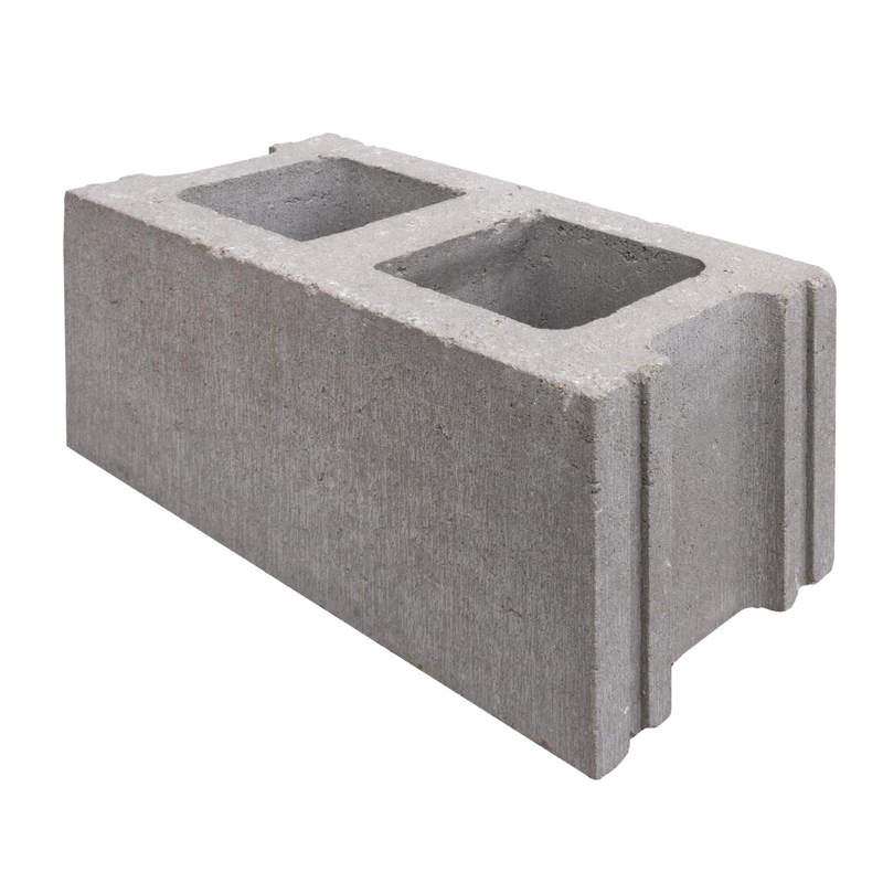 8 inch by 8 inch by 16 inch concrete masonry block