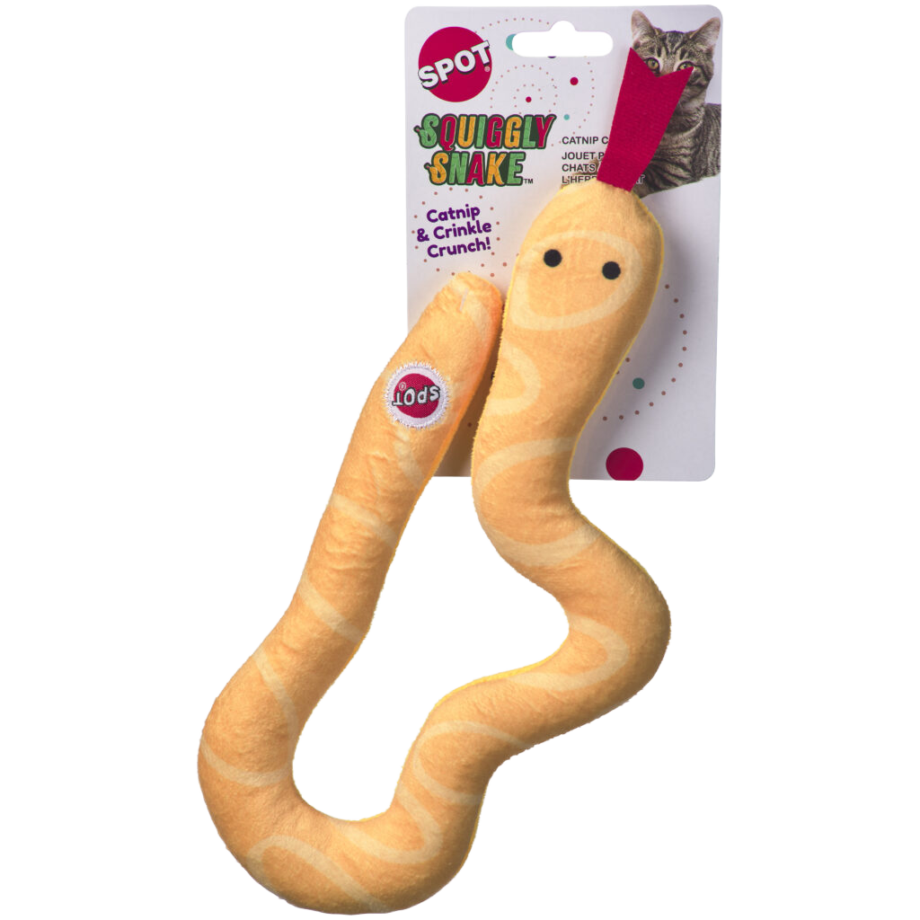 Front view of Ethical Pet Squiggly Snake cat toy — LibertyFHG Galion OH