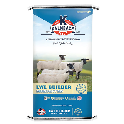 Kalmbach 16% Ewe Builder (50 lb) Front view of Kalmbach Ewe Builder 16% Sheep Feed — LibertyFHG Galion OH