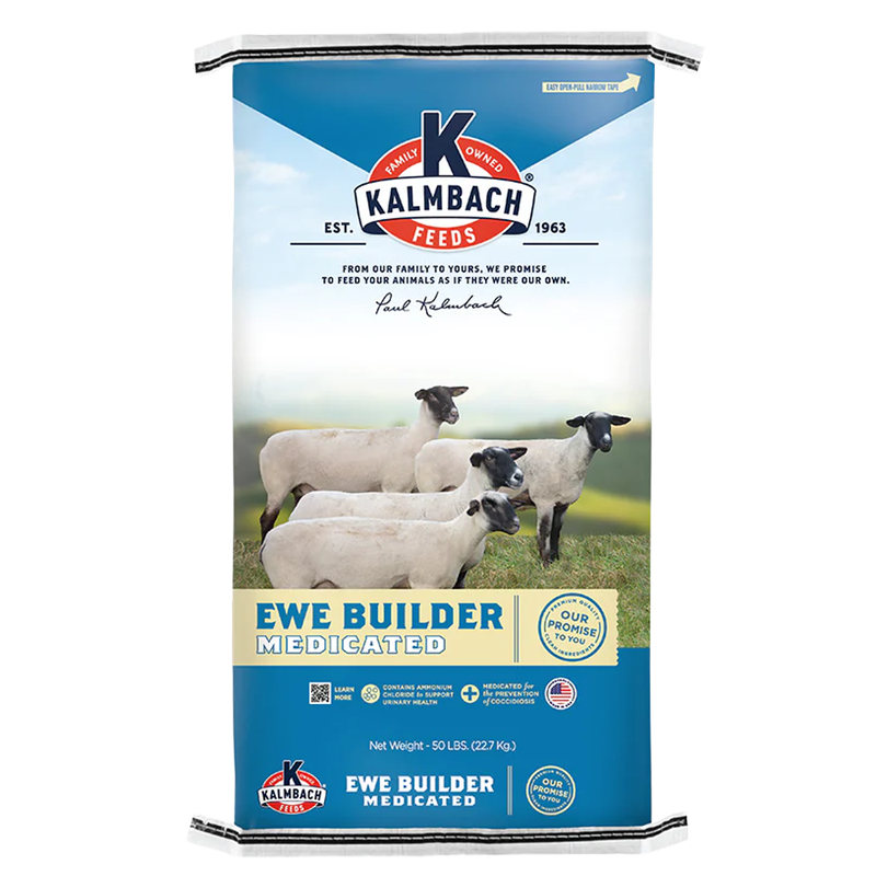 Front view of Kalmbach Ewe Builder 16% Sheep Feed — LibertyFHG Galion OH