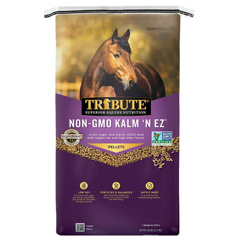 Kalmbach Kalm 'N EZ Non-GMO horse feed for sale in Mount Gilead, OH