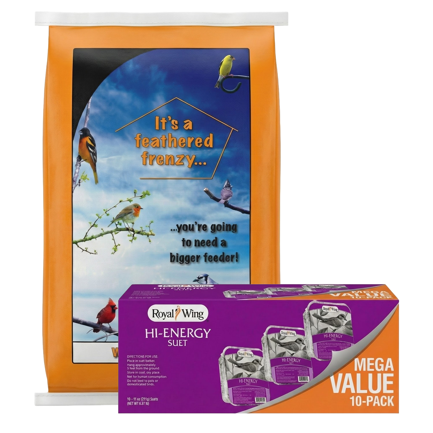 Wild bird feeding bundle with suet and seed in Ontario, OH