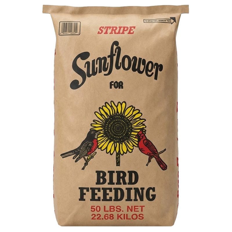 50lb bag of premium striped sunflower bird seed for sale in Galion, OH.